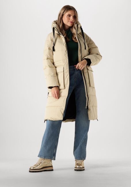 Beige MSCH COPENHAGEN Gewatteerde jas MSCHPAVINARIA ZIP JACKET - large