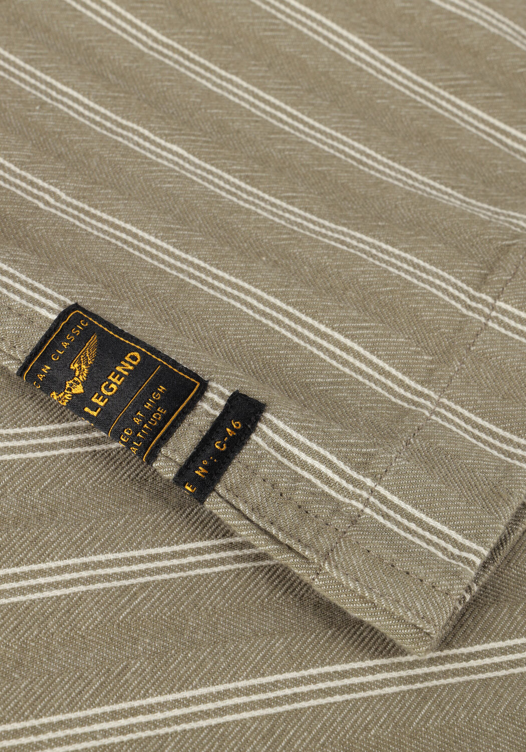 PME LEGEND Chemise d&eacute;contract&eacute; LONG SLEEVE SHIRT YARN DYED STRIPE en vert - large