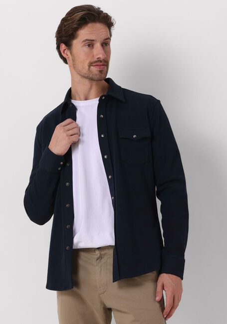Donkerblauwe PROFUOMO Casual overhemd OVERSHIRT WESTER - large