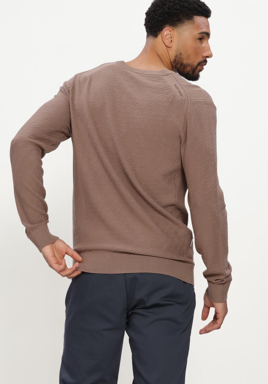 CAST IRON Pull CREWNECK REGULAR FIT COMFORT BLEND en marron - large