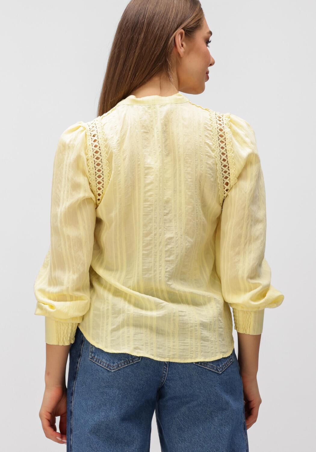 Gele CO'COUTURE Top KESI LACE V-SHIRT - large