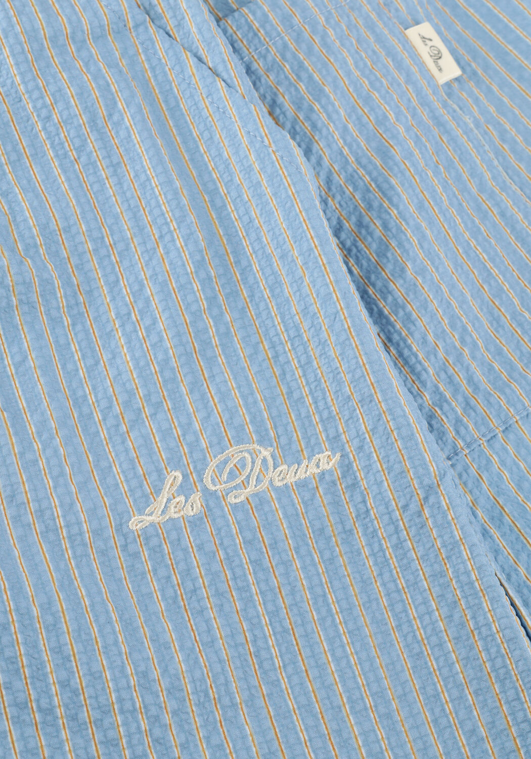 LES DEUX Shorts de bain STAN STRIPE SEERSUCKER SWIM SHORTS Bleu clair - large