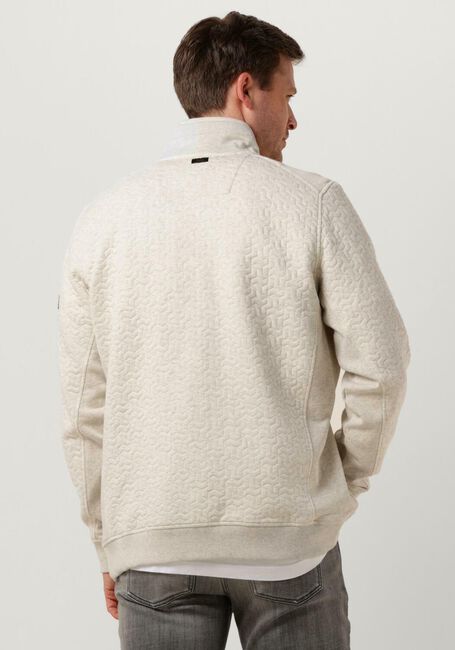 Gebroken wit PME LEGEND Vest ZIP JACKET JACQUARD INTERLOCK SWEAT - large
