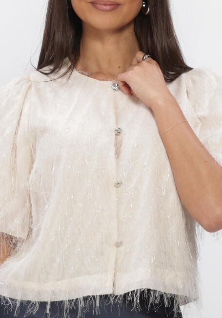 NEO NOIR AISA FRILLY BLOUSE Blouses Cr&egrave;me - large