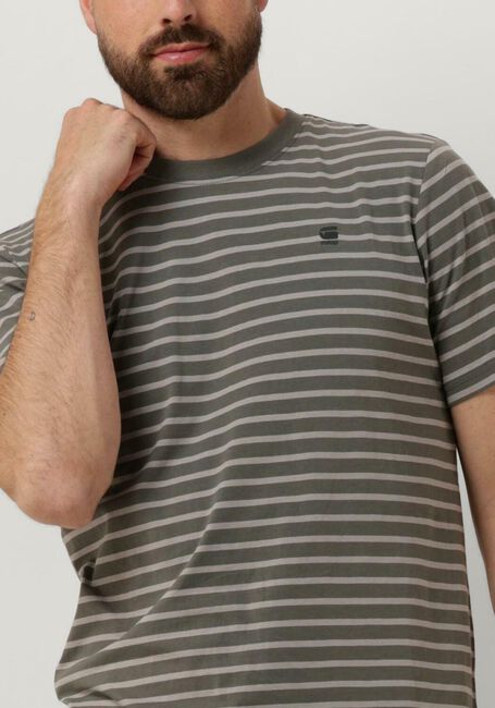 Grijze G-STAR RAW T-shirt STRIPE SLIM R T - large