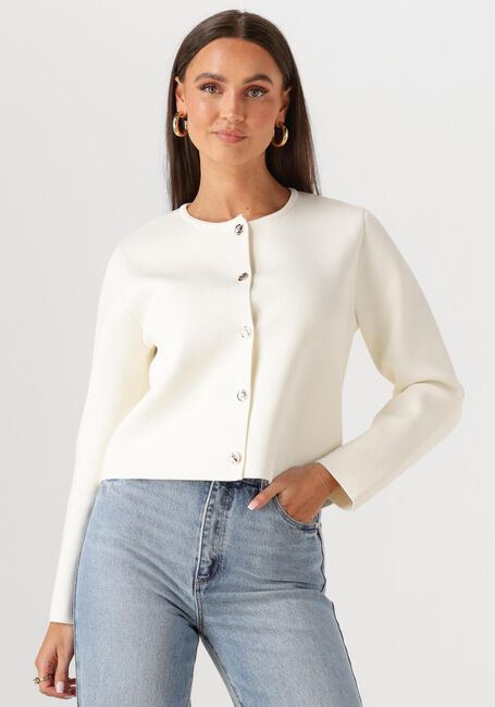 NEO NOIR Gilet LIMI SMOOTH KNIT CARDIGAN en blanc - large