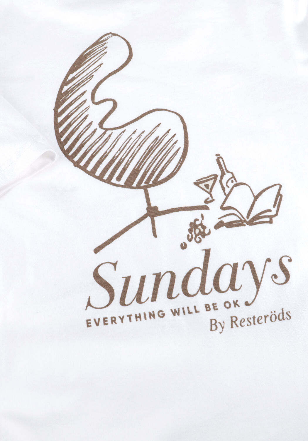 RESTER&Ouml;DS T-shirt TAS PRINT en blanc - large