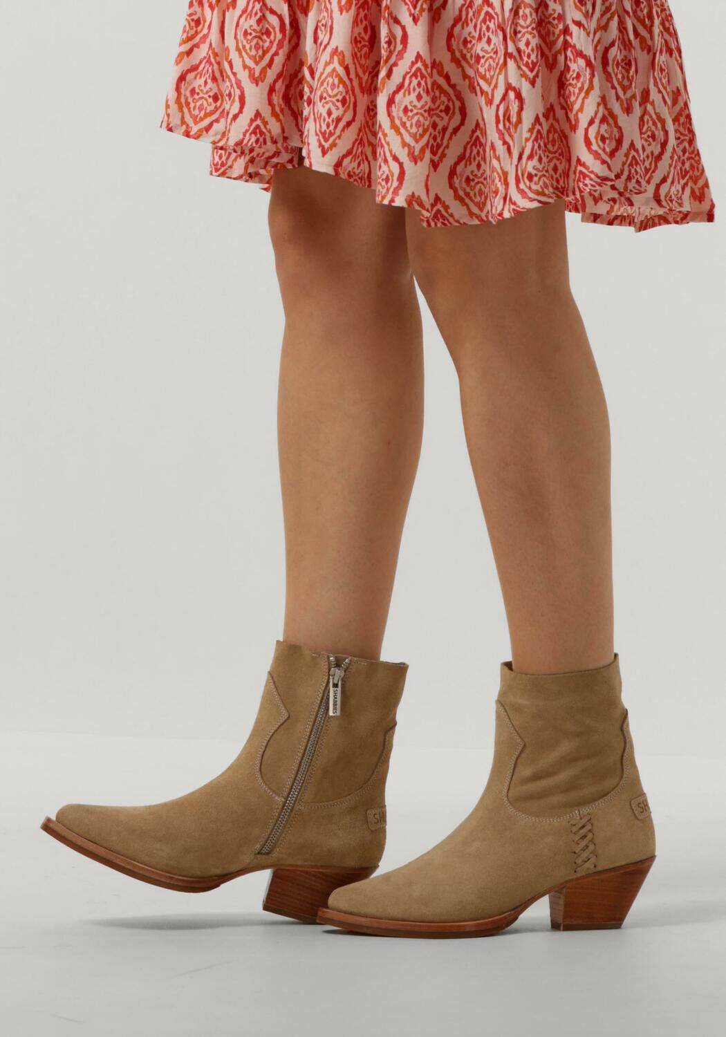 Beige SHABBIES Enkellaarsjes LUTE FOLLY | Omoda