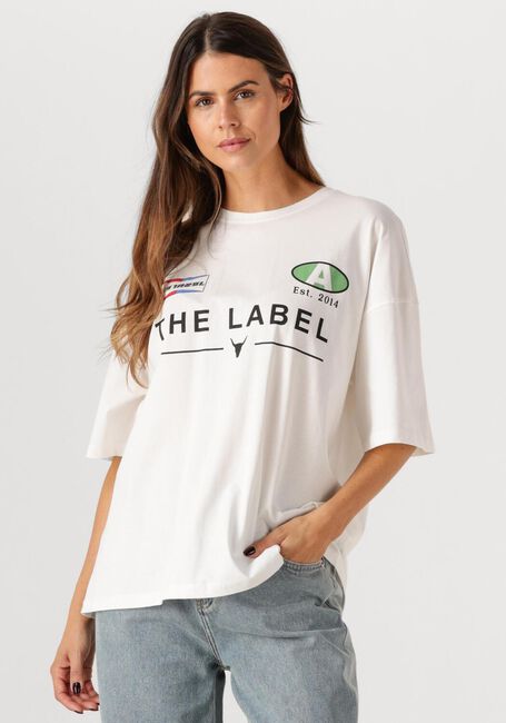 Witte ALIX THE LABEL T-shirt LADIES KNITTED RACER T-SHIRT - large