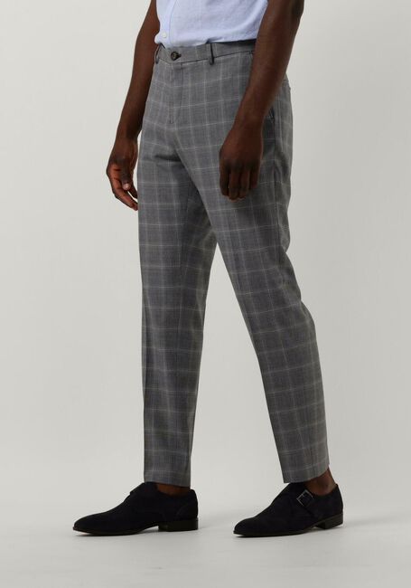 SELECTED HOMME Pantalon SLHSLIM-LIAM GREY/BLUE CHECK TRS FLEX B en gris - large