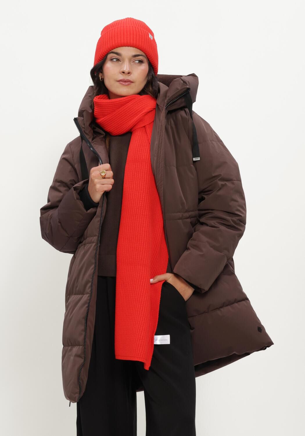 Bruine MSCH COPENHAGEN Gewatteerde jas MSCHMOLA PAVINARIA JACKET - large