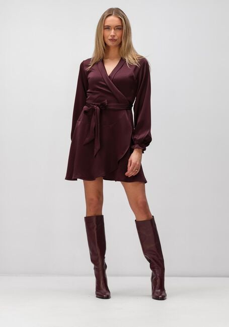 NEO NOIR Mini robe COLBIE HEAVY SATEEN DRESS Bordeaux - large