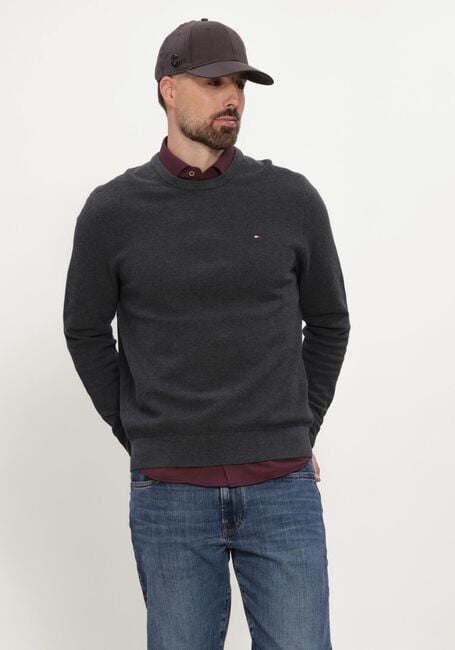 TOMMY HILFIGER Pull ESSENTIAL STRUCTURE CREW NECK Anthracite - large