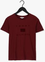TOMMY HILFIGER T-shirt REGULAR FLOCK C-NK TEE SS Bordeaux