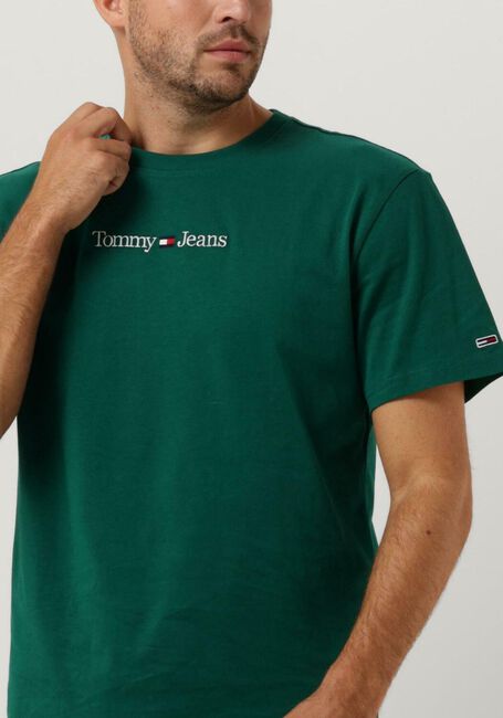 TOMMY JEANS T-shirt TJM CLASSIC LINEAR LOGO TEE Vert foncé - large