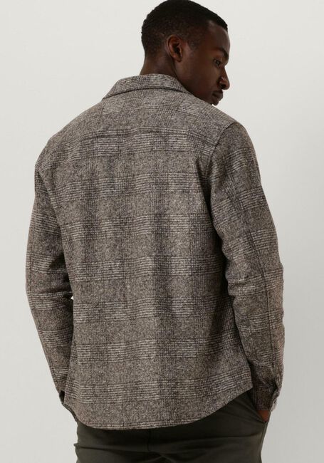PROFUOMO Surchemise OVERSHIRT KNIT CHECK en gris - large