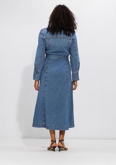 Blauwe MSCH COPENHAGEN Maxi jurk MSCHTURO ALENA SHIRT DRESS - large