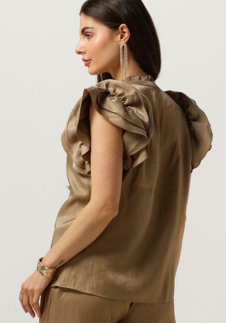 AAIKO GEZANA SHIMMERY VIS 355 Blouses en vert - large