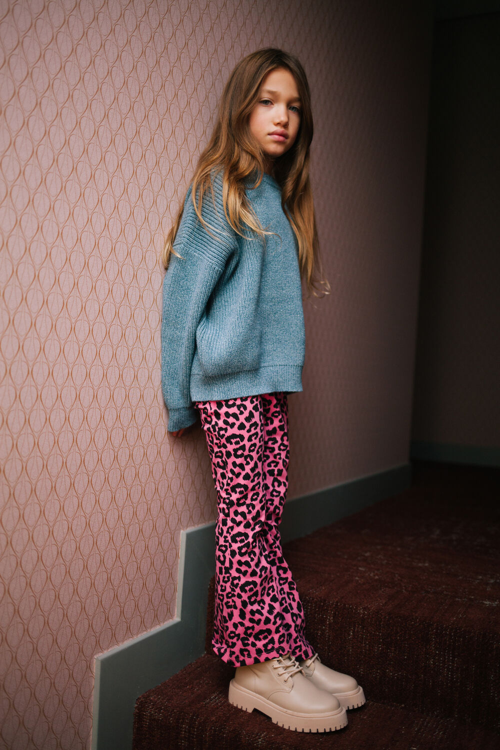 Pantalon on sale evase leopard