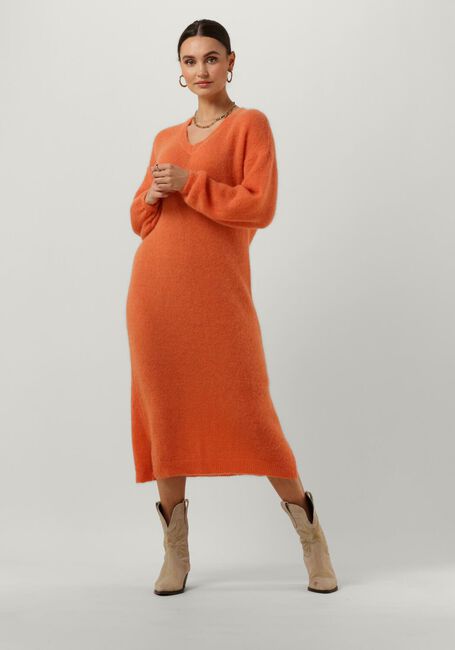 AMERICAN DREAMS Robe midi SILJA DRESS en orange - large