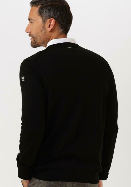 VANGUARD Pull R-NECK 100% MERINO WOOL EXTRAFINE en noir - large