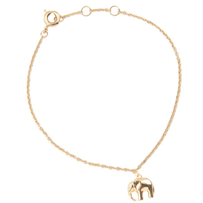 ALLTHELUCKINTHEWORLD Bracelet SOUVENIR BRACELET ELEPHANT en or - large