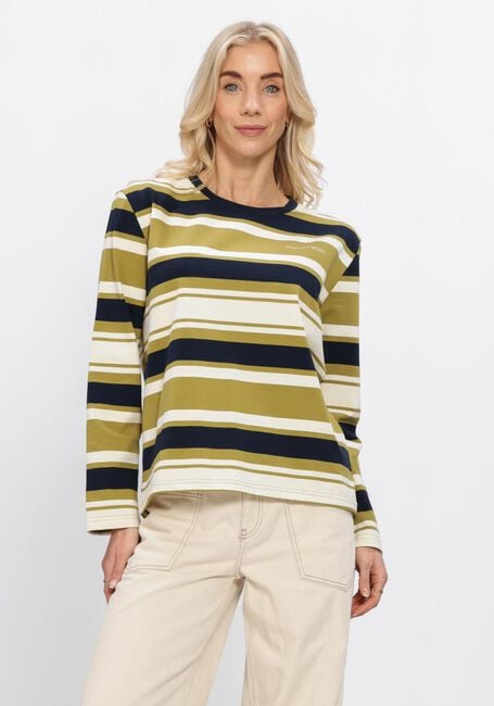 Groene MODSTR&Ouml;M Tops & T-shirts URBANMD STRIPE LS T-SHIRT - large