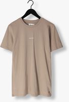 PURE PATH T-shirt TSHIRT WITH FRONT AND BACK PRINT en taupe