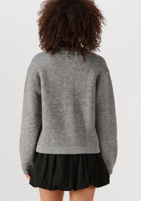 OBJECT Gilet OBJMERLE LS LO KNIT BOMBER en gris - large