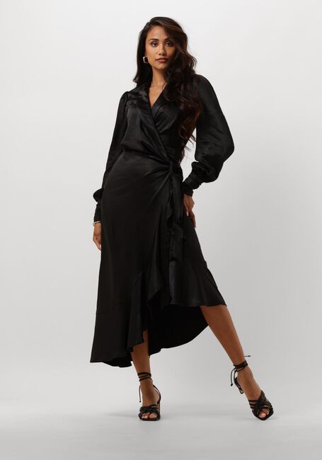 NOTRE-V Robe midi NV-DORISSA SATIN DRESS en noir - large