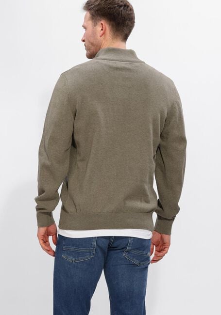Groene BARBOUR Trui COTTON HALF ZIP KNITTED JUMPER - large