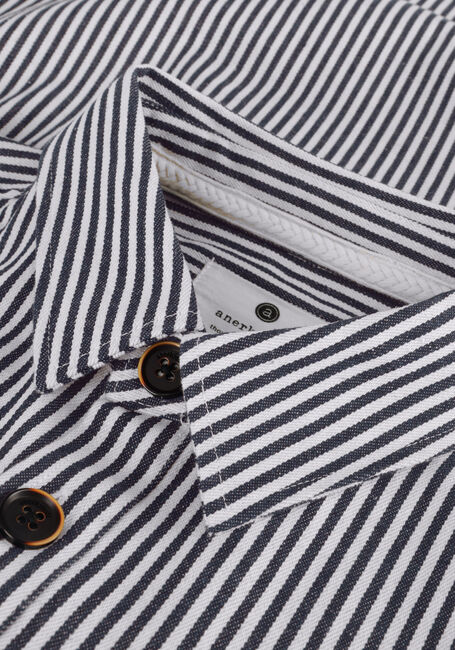 Donkerblauwe ANERKJENDT Overshirt AKOSCAR CANVAS STRIPE OS Donkerblauwe ANERKJENDT Overshirt AKOSCAR CANVAS STRIPE OS - large