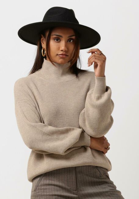 MSCH COPENHAGEN Col roulé MAGNEA RACHELLE RIB PULLOVER en beige - large
