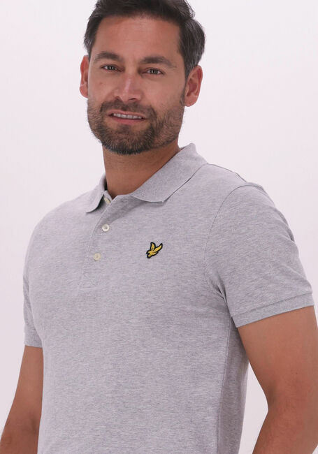 Lichtgrijze LYLE & SCOTT Polo PLAIN POLO SHIRT - large