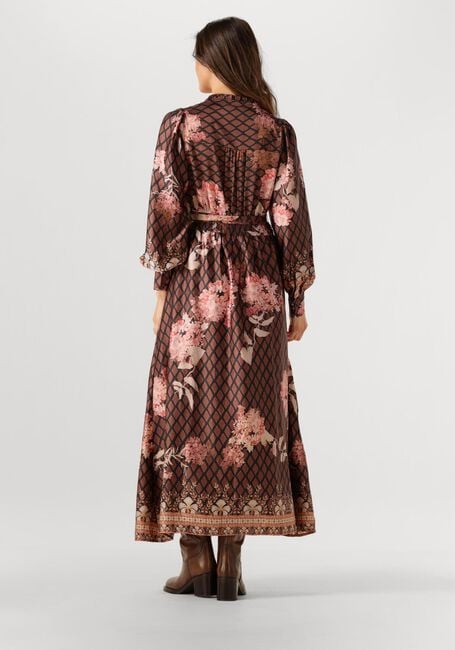 Bruine NEO NOIR Maxi jurk NOVA BOTANICAL BORDER DRESS - large