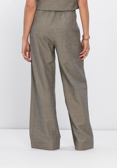 Taupe BY-BAR Wijde broek BENJI MELANGE PANTS - large