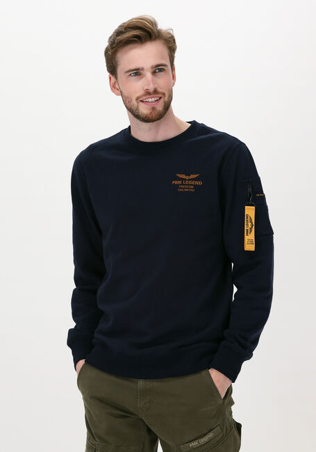 PME LEGEND Chandail LONG SLEEVE R-NECK BRUSHED SWE en bleu - large