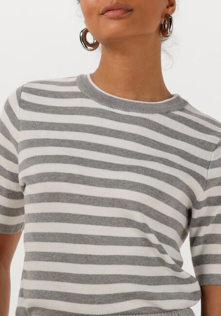 OBJECT T-shirt OBJESTER S/S NEW KNIT PULLOVER Gris clair - large
