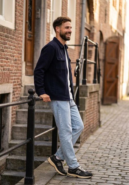 ANERKJENDT Surchemise AKHANKY HEAVY TWILL OVERSHIRT en bleu - large