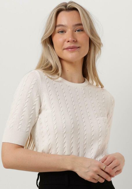 VANILIA Pull CABLE KNITTED TOP &Eacute;cru - large