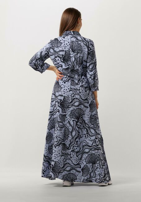 Lichtblauwe OBJECT Maxi jurk OBJJESSA ALLI 3/4 SHIRT DRESS - large