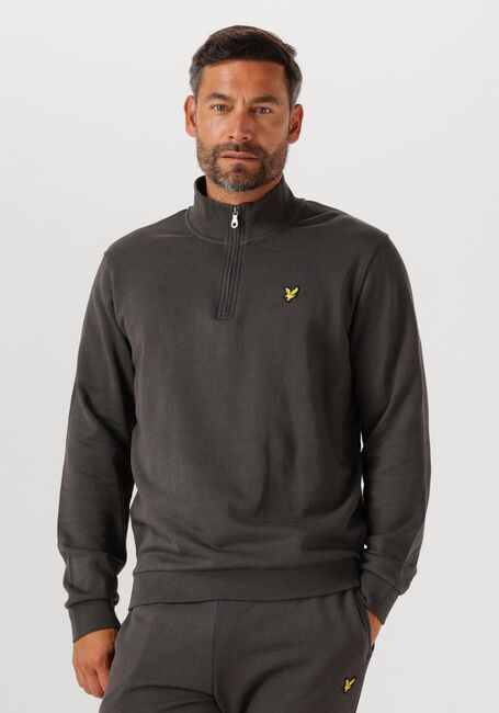 LYLE & SCOTT Chandail LOOPBACK QUARTER ZIP SWEAT en gris - large