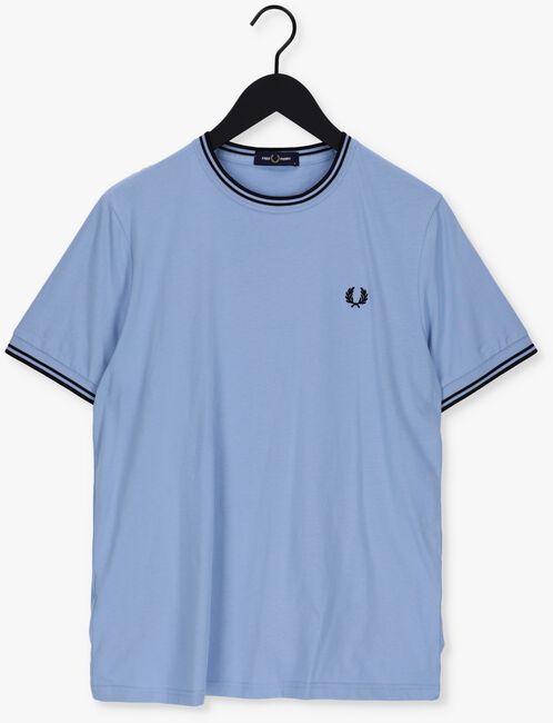 FRED PERRY T-shirt TWIN TIPPED T-SHIRT Bleu clair - large