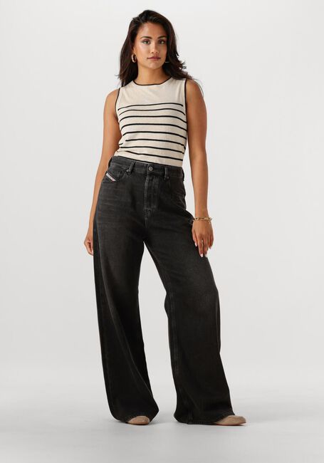 SELECTED FEMME Spencer SLFESTHER SL CONTRAST KNIT TOP Crème - large