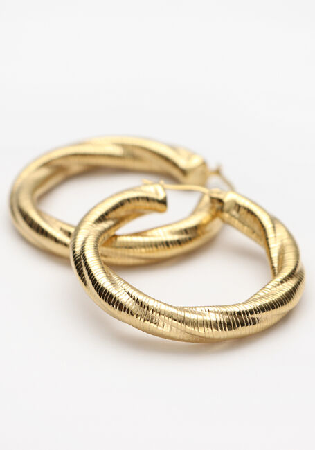 NOTRE-V Boucles d'oreilles TWISTED HOOP OORBELLEN Doré - large