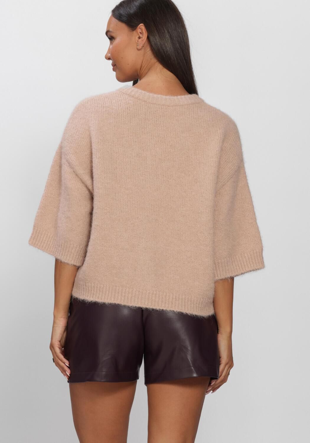Beige EDITED Top OLINE KNIT T-SHIRT - large