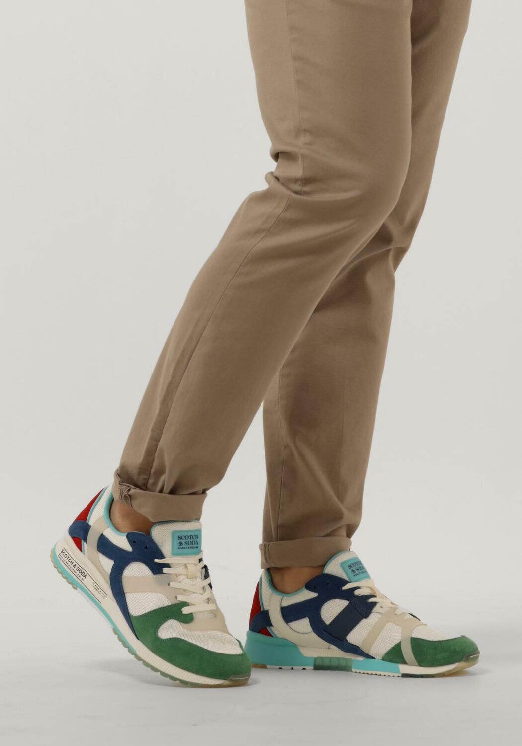 SCOTCH & SODA Baskets basses VIVEX en vert - large