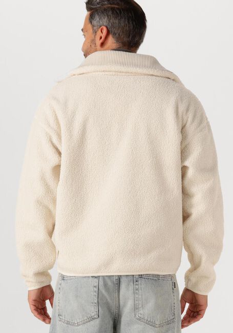 LACOSTE Pull HIGH NECK ZIPPED FLEECE SWEATSHIRT Crème - large