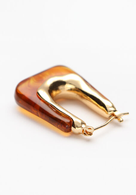NOTRE-V Boucles d'oreilles OORBELLEN MET REESIN en marron - large