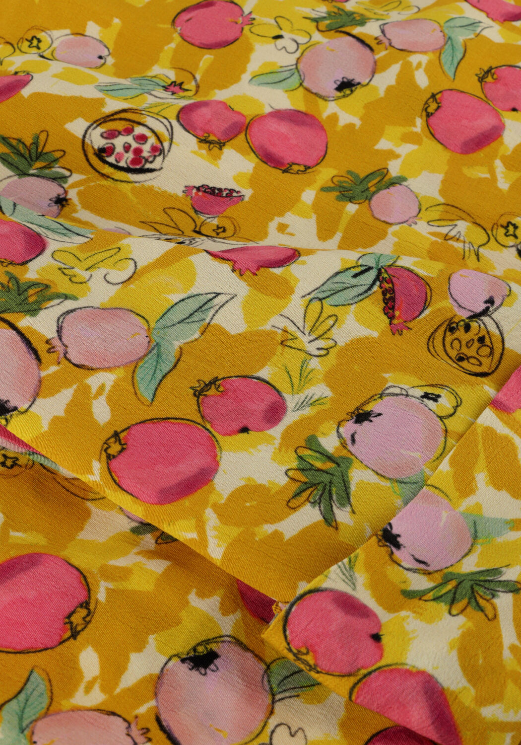 POM AMSTERDAM Robe midi DRESS 7307 en jaune - large